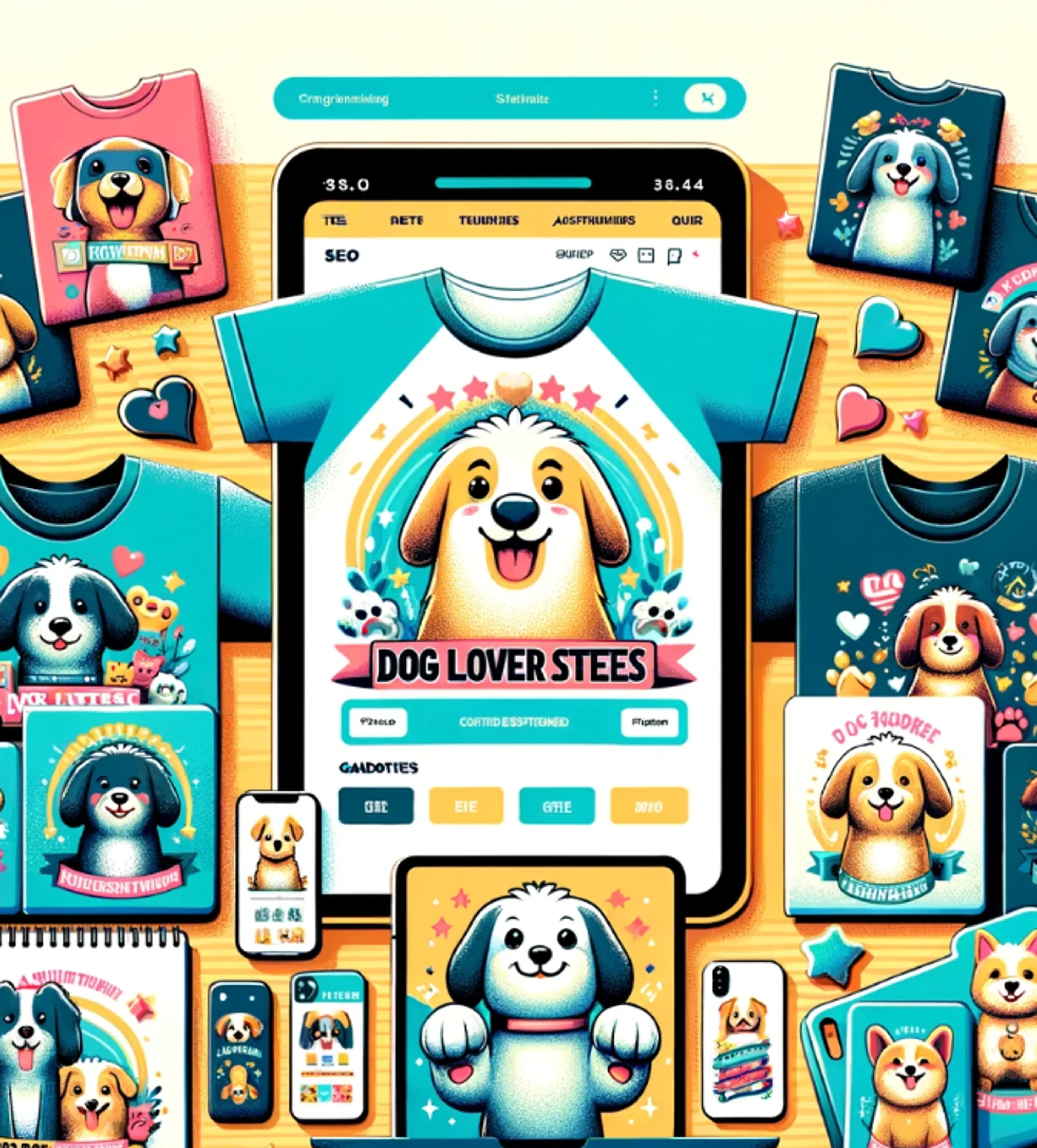 DogLoversTees: Unique Tees for Dog Enthusiasts" logo